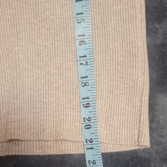 Women's Beige Turtleneck Sweater - Picture 3 of 6